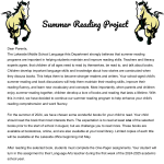 Summer Reading Project